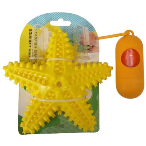 Ensemble pour chien avec friandise dentaire jaune 4W (1/5)