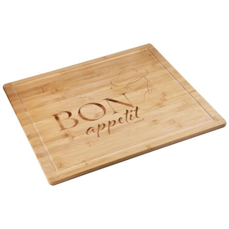 Planche à découper / plateau de protection « Bon appétit » naturel (1/5)