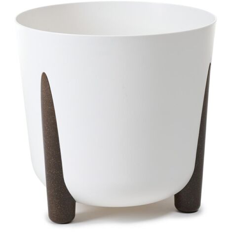 Pot de fleurs recyclable Moss ECO blanc 30 x h 28 (1/5)