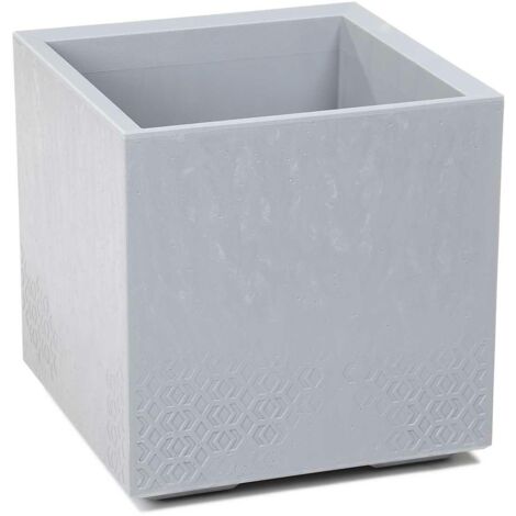 Pot de fleurs Bétonique, béton gris, 40 x 40 cm (1/5)