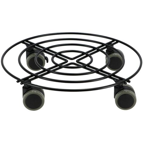 Chariot métallique pour un pot de fleurs de 28 cm (1/5)