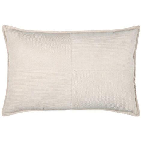 Coussin DANDY 40x60 en velours côtelé beige clair (1/4)