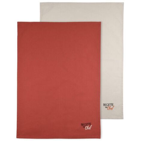 torchons de cuisine DUO 50x70 brique claire (1/5)
