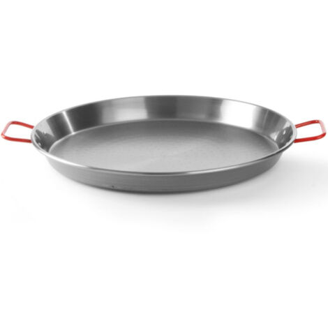 Poêle à paella ronde en acier avec poignées, diamètre 420 x 120 mm