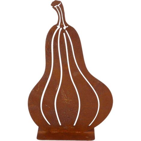 Courge décorative en métal rouillé Butternut (1/2)