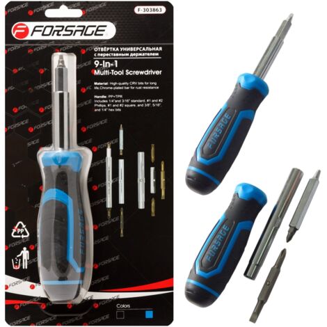 TOURNEVIS UNIVERSEL À DOUBLE EMBOUT RÉGLABLE 6 EN 1 (1/5)