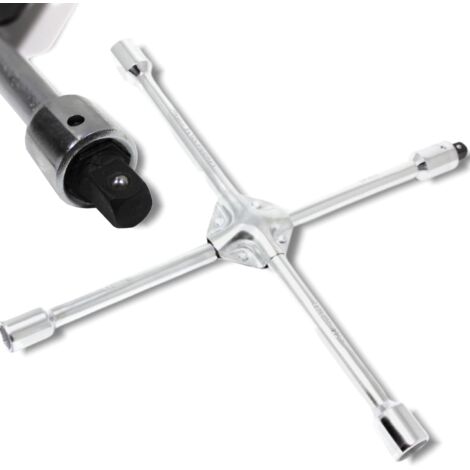 Clé à roue cruciforme FORCEKRAFT 17-19-21-22 mm avec adaptateur 1/2".