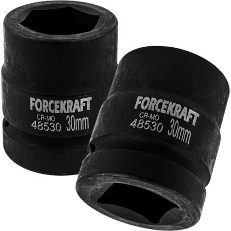 Douille à choc FORCEKRAFT 30 mm 1" 30 mm 6 pans