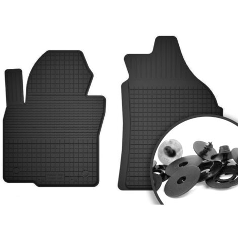 Tapis de sol avant en caoutchouc pour : Toyota Hilux VIII pick-up (2015-)