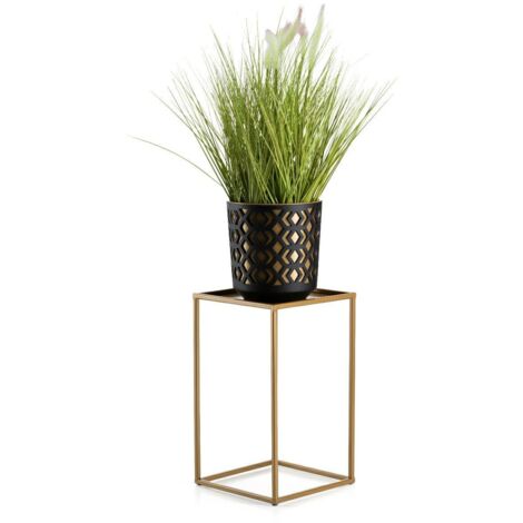 Support à fleurs doré sur pied avec un bord de 40 cm (1/5)