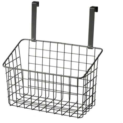 Panier suspendu en métal pour portes, noir, h28cm (1/5)