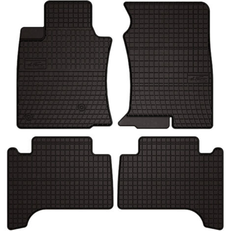 Tapis de sol en caoutchouc pour : Toyota Land Cruiser J150 Prado tout-terrain (2009-) - noirs, sur mesure (1/5)