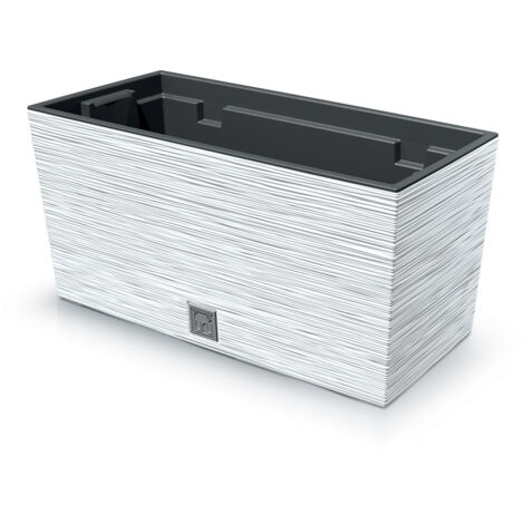 Pot de fleurs oblong FURU DFC400 avec insert Blanc