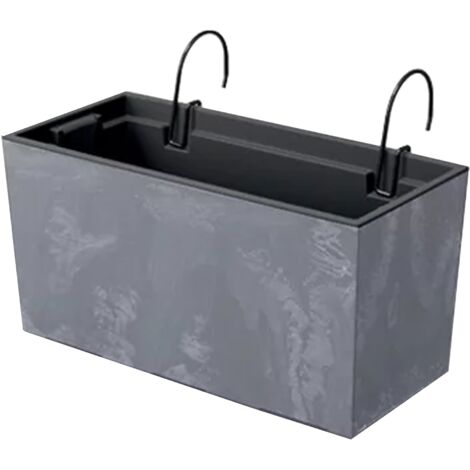 Pot de fleurs de balcon Urbi effet béton DUC400EW Marengo (1/5)
