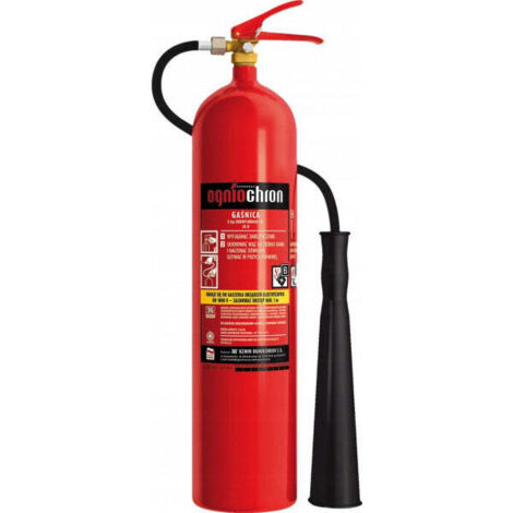 Extincteur CO2 de 5 kg, groupe de feu B, homologué UDT pour une durée de 10 ans. (1/3)