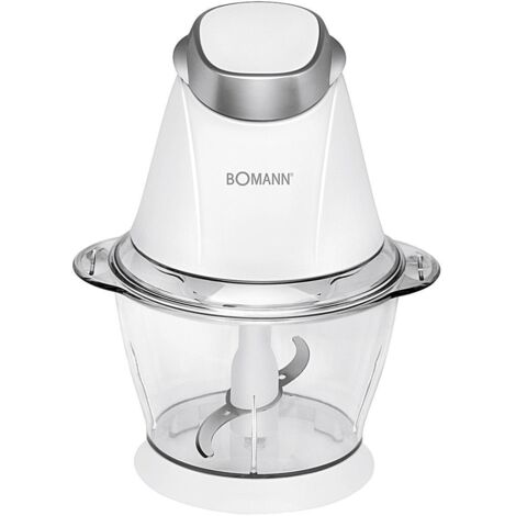 Bomann MZ 449 CB Mini Hachoir Electrique Bol 1 L fonction de broyage de glace 250W Blanc (1/2)