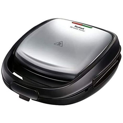 TEFAL Appareil à croque-monsieur SW341D12 Snack Time 700 W Nombre de plaques : 2 Acier inoxydable/noir (1/5)