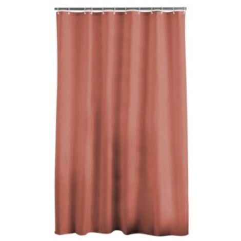 Rideau de Douche avec Crochets 180 x 200 cm Essencia Terracotta - Polyester - Livraison gratuite (1/3)