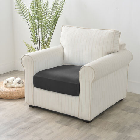 Housse de canapé en velours noir, 100-125 cm (1/5)