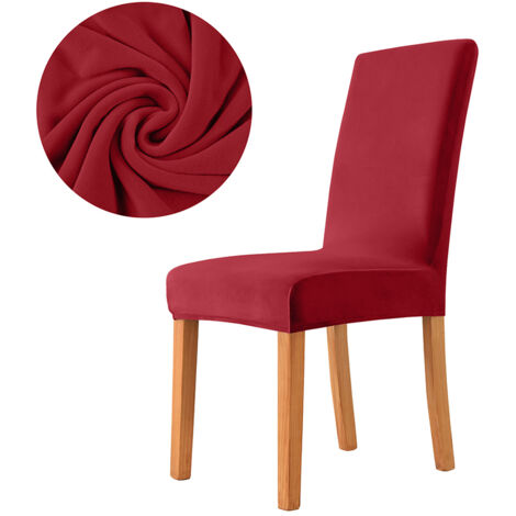 Housse de chaise en velours rouge (1/5)