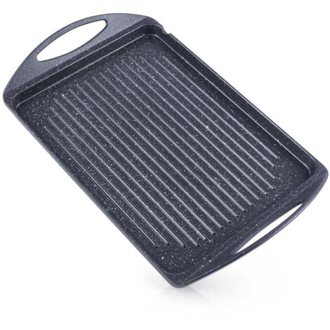 Plaque de grill en aluminium avec revêtement antiadhésif en granit (1/5)