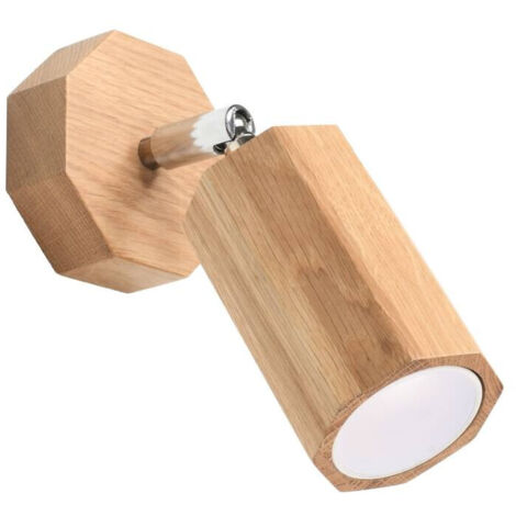 Applique murale géométrique en bois pour la lecture ZEKE 1xGU10 10W SL.1028 Sollux Lighting (1/5)