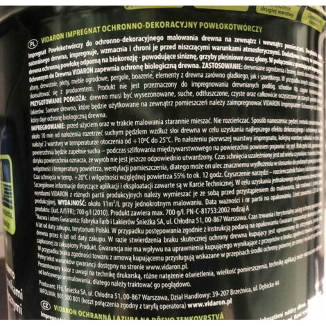 Vidaron, imprégnation filmogène 5L, chêne blanchi, protectrice et décorative (1/4)