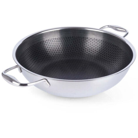 Wok antiadhésif en acier COOKCELL 28 cm (1/5)