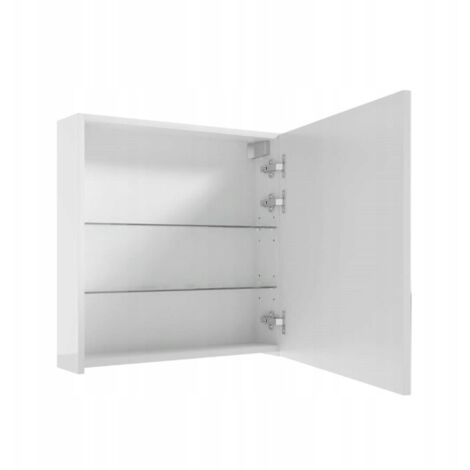 Armoire de salle de bain suspendue blanche Salsa avec miroir 60x60x15 cm (1/3)