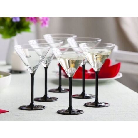 Ensemble de verres à martini et à cocktail ONYX, 6 pièces.