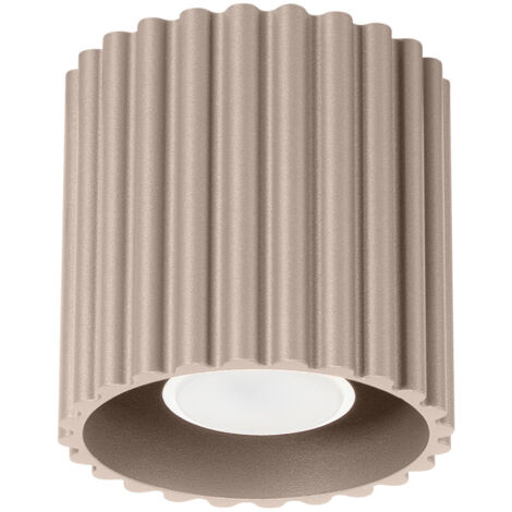 Spot de plafond rond rainuré moderne taupe 10 cm 1xGU10 10W AURA Sollux Lighting (1/5)