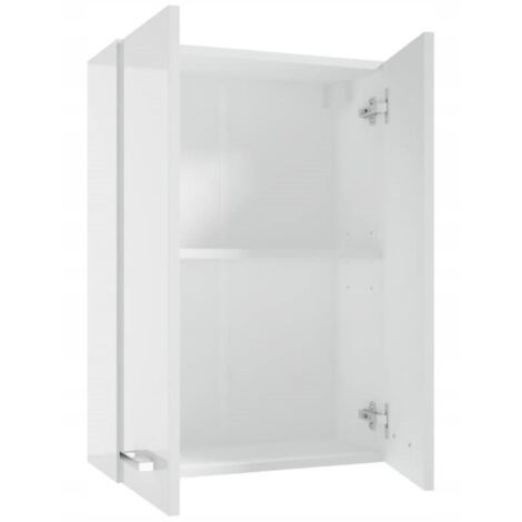 Meuble de salle de bain suspendu blanc brillant Mea 71 x 50 cm (1/3)