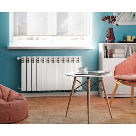 Radiateur en aluminium blanc 10 éléments 57x80 cm Meilleur (1/2)