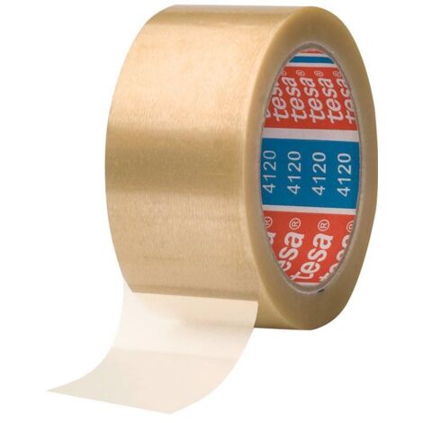 Ruban adhésif d'emballage en PVC TESA, large, transparent, 66 m x 50 mm