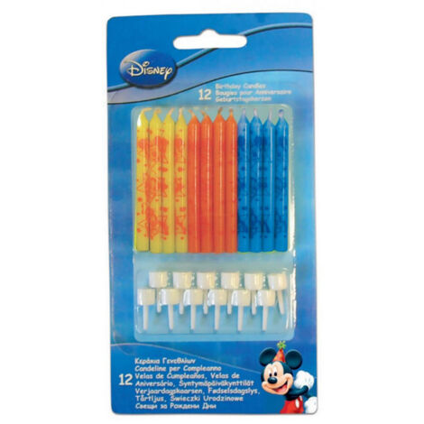 Bougies d'anniversaire Mickey Mouse, 12 pièces. (1/3)