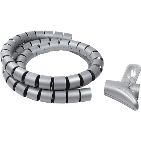 LogiLink KAB0014, enrouleur de câbles spiralé, 1,5 m, argent (1/2)