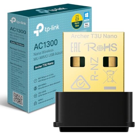 Adaptateur réseau TP-Link Archer T3U Nano USB AC1300 MU-MIMO (1/5)