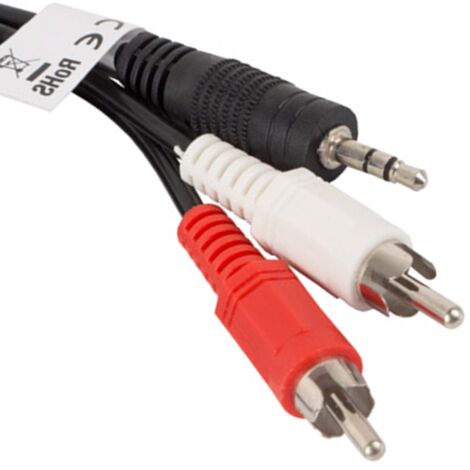 LANBERG CA-MJRC-10CC-0025-BK CÂBLE STÉRÉO 3,5MM À 2X RCA,2 MÈTRES (1/3)