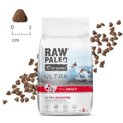 RAW PALEO Ultra Mini Adult Beef - croquettes pour chien - 2 kg (1/5)