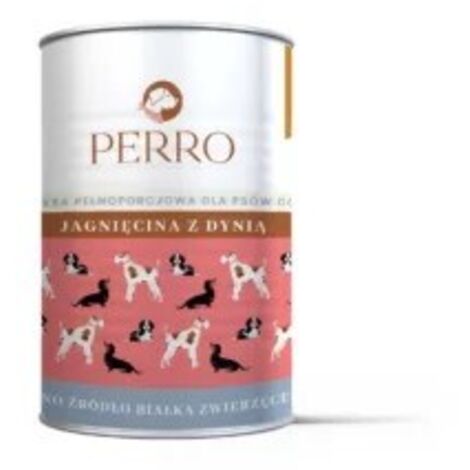 PERRO Agneau à la citrouille pour chiens adultes 400g (1/2)