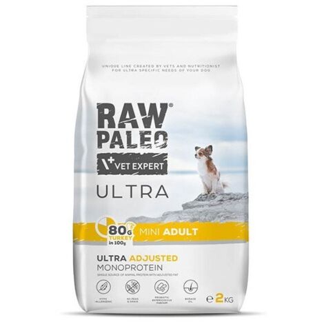 RAW PALEO Ultra Mini Adult Dinde - croquettes pour chien - 2 kg (1/5)
