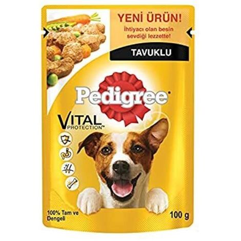 PEDIGREE Aliment pour chien adulte, sachet de 100 g au poulet (1/2)