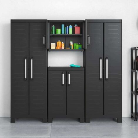Keter – Armoire de jardin 97cm – 65cm de large – 45cm de profondeur – Plastique résistant aux chocs – 2 étagères ajustables jusqu'à 15kg (1/5)