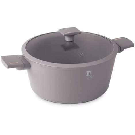 Casserole en titane avec couvercle 28 cm Berlinger Haus BH-8102 taupe (1/5)