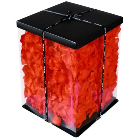 Ours en rose 40 cm cœur rouge + emballage et pétales (1/3)