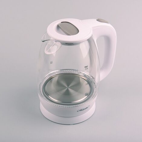Bouilloire électrique en verre Maestro 1,7 l 2200 W MR-063-blanche (1/4)