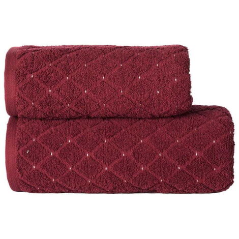 Oliwier - Serviette éponge - 50x90 cm - bordeaux rouge foncé (1/5)