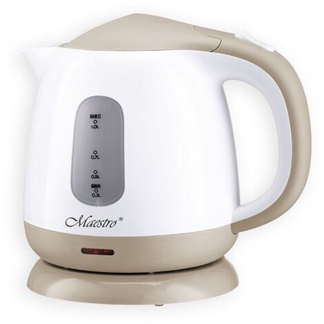 Bouilloire électrique Maestro MR-012, blanche et beige