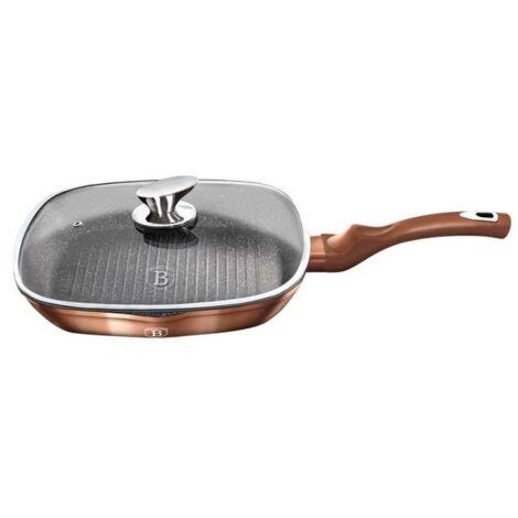 Patelnia granitowa grillowa 28 cm berlinger haus or rose BH-1610 (1/2)