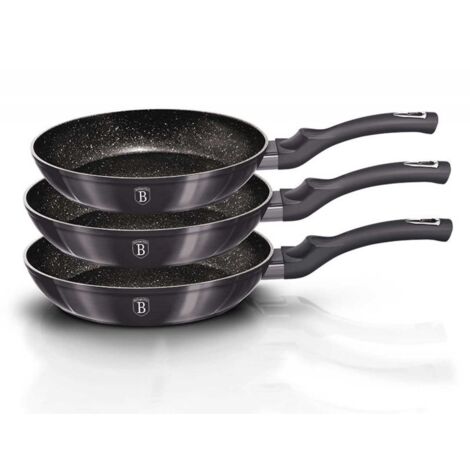 Zestaw 3 patelni granitowych berlinger haus BH-6903 carbon PRO (1/5)